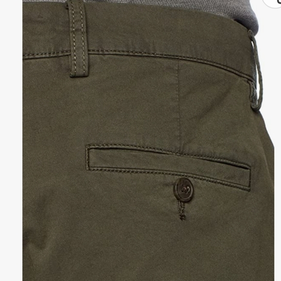Goodthreads Flat Front Chicos Stretch 7" inseam Dark Green Mens 30 - Picture 3 of 7